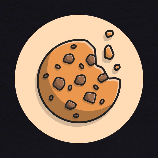 Chocolate Cookies Cartoon Vector Icon Illustration by Catalyst Labs